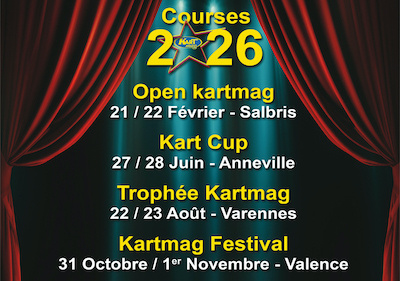 Epreuves Kart Mag: Un calendrier articulé autour de 4 rendez-vous à Salbris, Anneville, Varennes et Valence