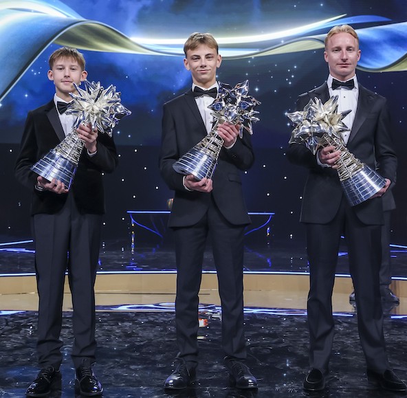 De g. Ã dr., Noah Baglin, Thibaut Ramaekers et Senna Va Walstijn