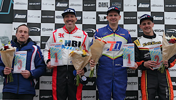 Open Kart Mag à Salbris: Victoire belge en KZ2 Master avec Thierry Delré, Ludovic Badey gagne en KZ2 Gentleman