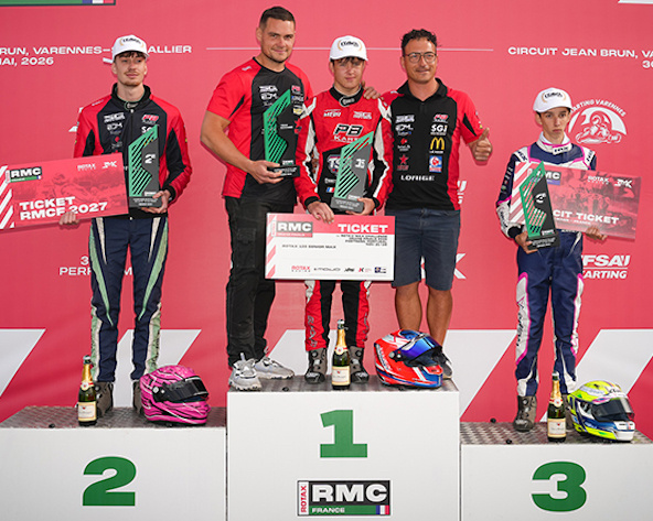 RMCF / Varennes: Vivien Guyonnet, de la pole position à la victoire finale en Rotax Senior