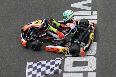 NSK / Angerville: Mehdi Lassoued impérial en Rotax Senior