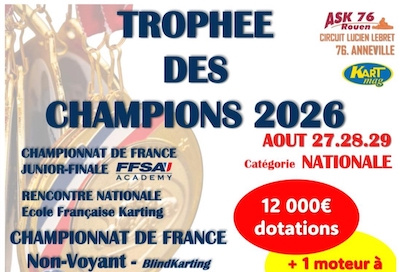 Trophée des Champions à Anneville: Catégorie Nationale maintenue, Mini 60 annulé