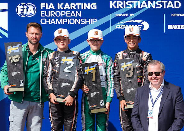 Championnat d’Europe OK-Junior: Tony Kart et Vortex concluent avec un succès, Green Champion, Zhu sur le podium en Suède et Nuvolini 3e du général