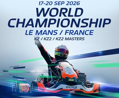 Découvrez le programme du Championnat du Monde FIA Karting 2026 au Mans avec Kart Mag, partenaire de ce grand événement