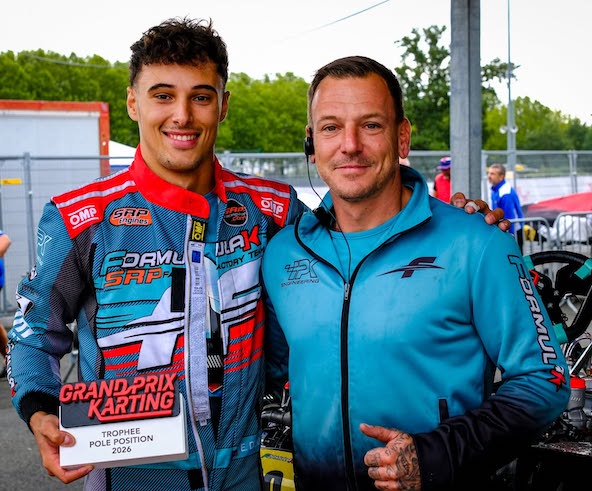 La pole position et une grosse perf’ pour Emilien Denner, finalement au pied du podium en KZ1