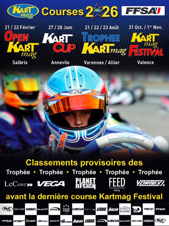 Kart Festival J–3 semaines-Qui gagneront les Trophées mis en jeu par Kart Mag. Découvrez les classements avant Valence