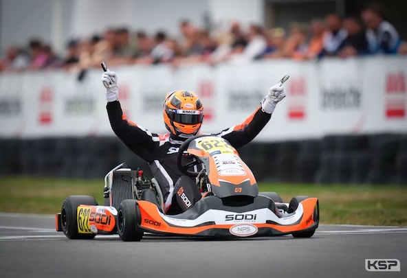 Syvain Laville, vainqueur de la finale Rotax Master à Plessé